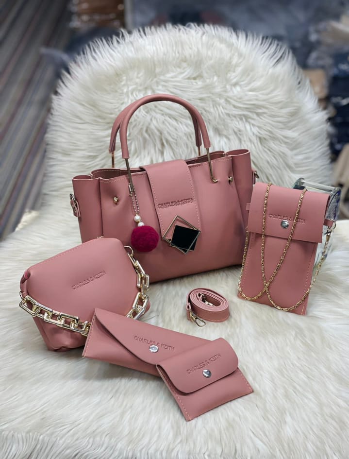 Charles & Keith 5-Piece Handbag Set – Elegant, Versatile & Luxury